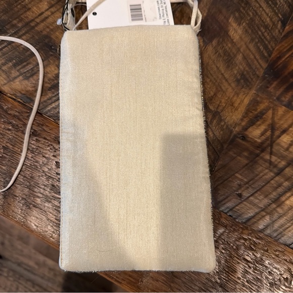 Beaded Metallic Gold Clutch Wristlet and phone holder - Picture 2 of 6